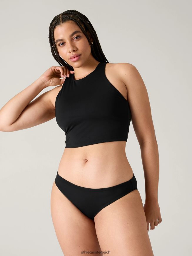 Bewusstes Crop-Bikinioberteil A-C Frauen Athleta Schwarz 82BH24952 Badebekleidung