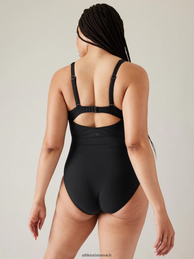 Einteiliger Badeanzug mit quadratischem Ausschnitt Frauen Athleta Schwarz 82BH24872 Badebekleidung