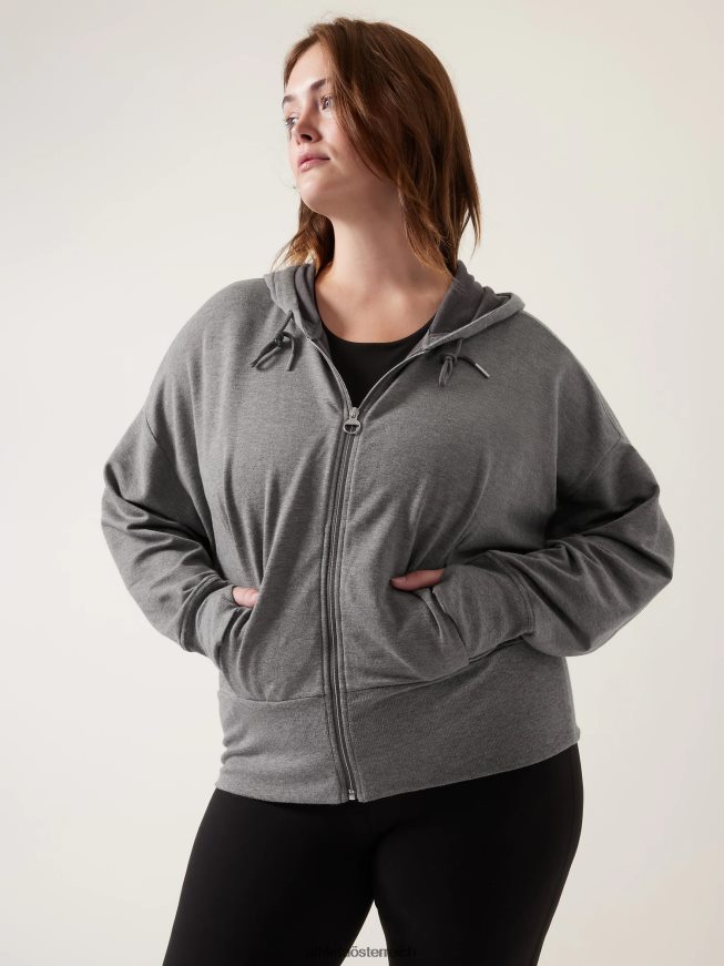 Balance-Sweatshirt Frauen Athleta mittelgraues Heidekraut 82BH24389 Kleidung