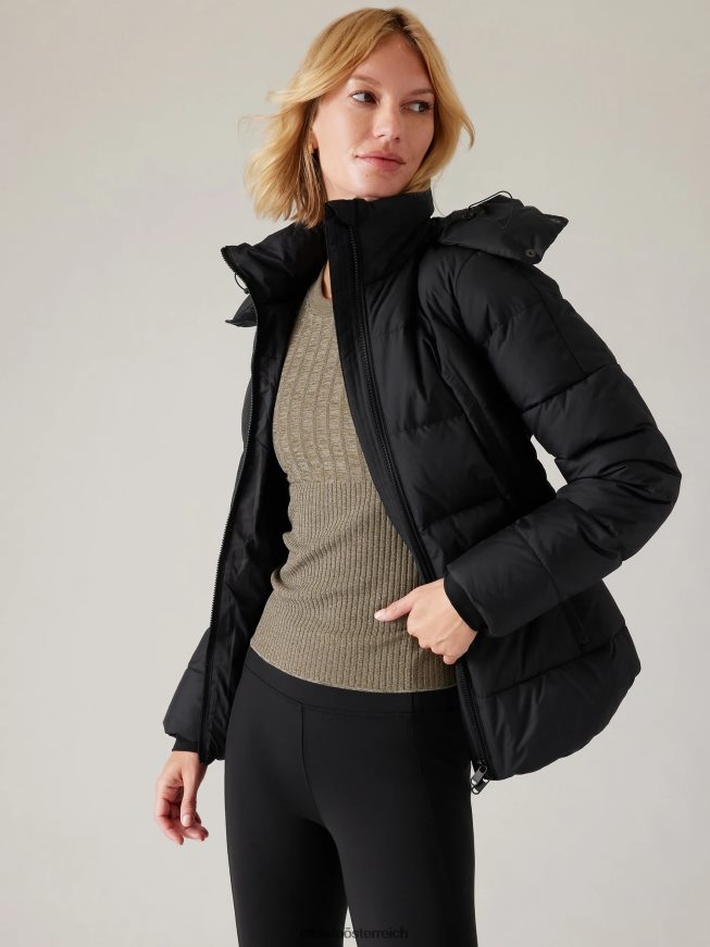 Downtown-Pufferjacke Frauen Athleta Schwarz 82BH24559 Kleidung