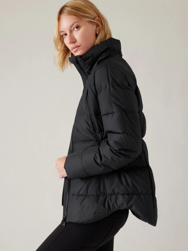 Downtown-Pufferjacke Frauen Athleta Schwarz 82BH24559 Kleidung