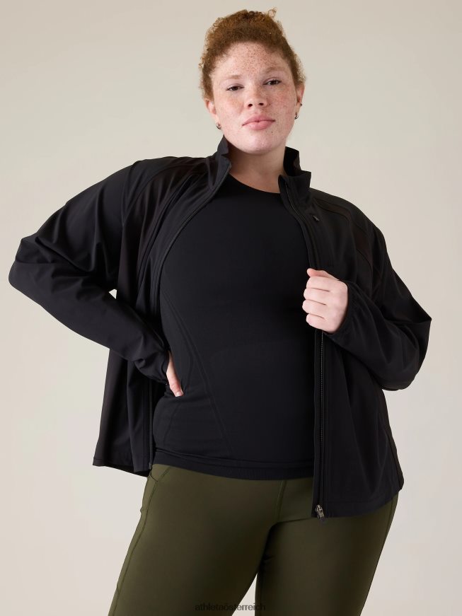 Laufen Sie mit dieser Jacke Frauen Athleta Schwarz 82BH24560 Kleidung