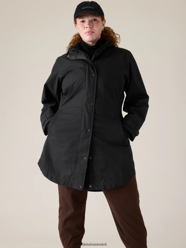 Rainout Sutro langer Graben Frauen Athleta Schwarz 82BH24546 Kleidung