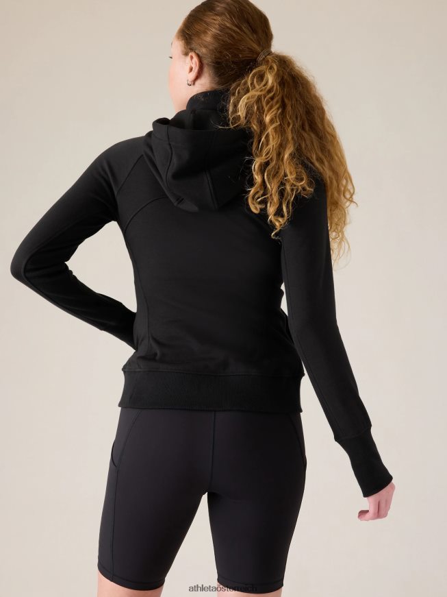 Triumph-Kapuzenpullover Frauen Athleta Schwarz 82BH24564 Kleidung