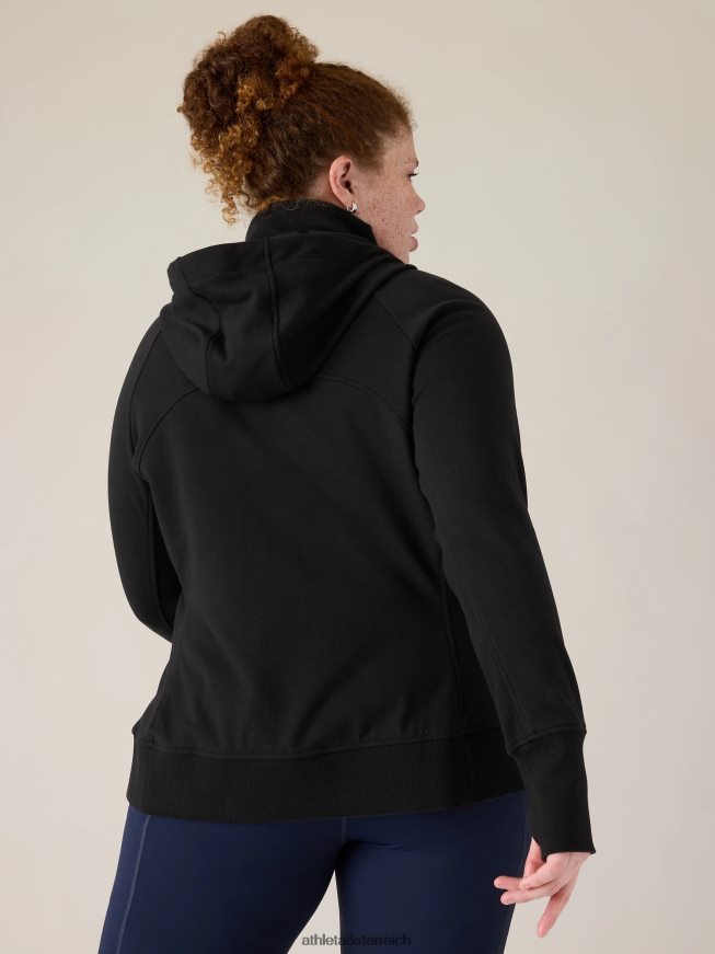 Triumph-Kapuzenpullover Frauen Athleta Schwarz 82BH24564 Kleidung