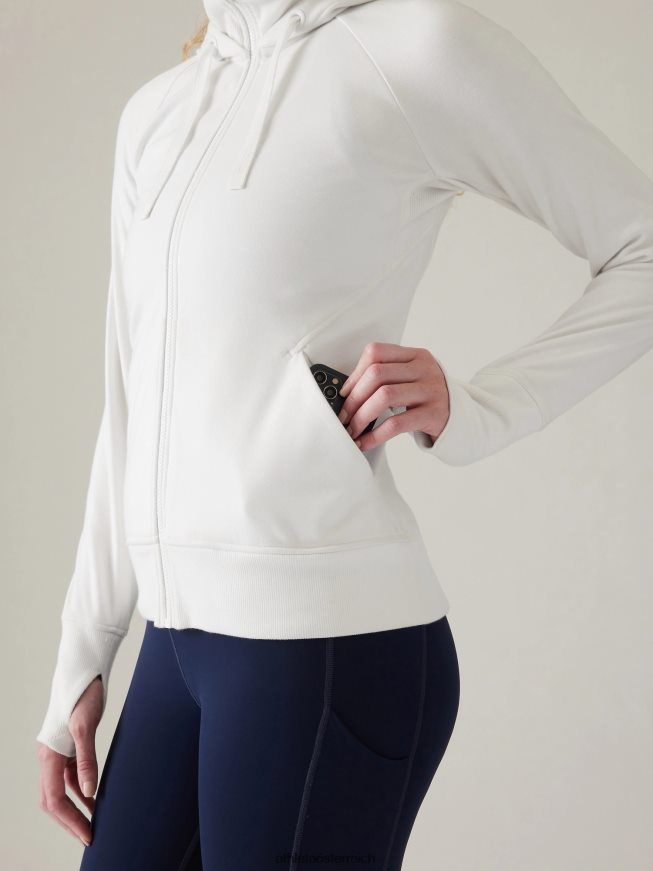 Triumph-Kapuzenpullover Frauen Athleta Weiß 82BH24438 Kleidung