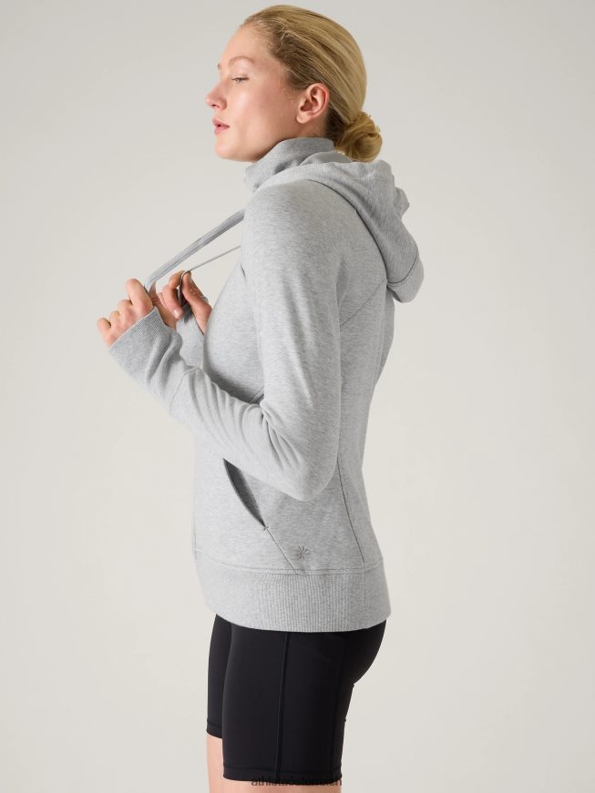 Triumph-Kapuzenpullover Frauen Athleta graues Heidekraut 82BH24567 Kleidung