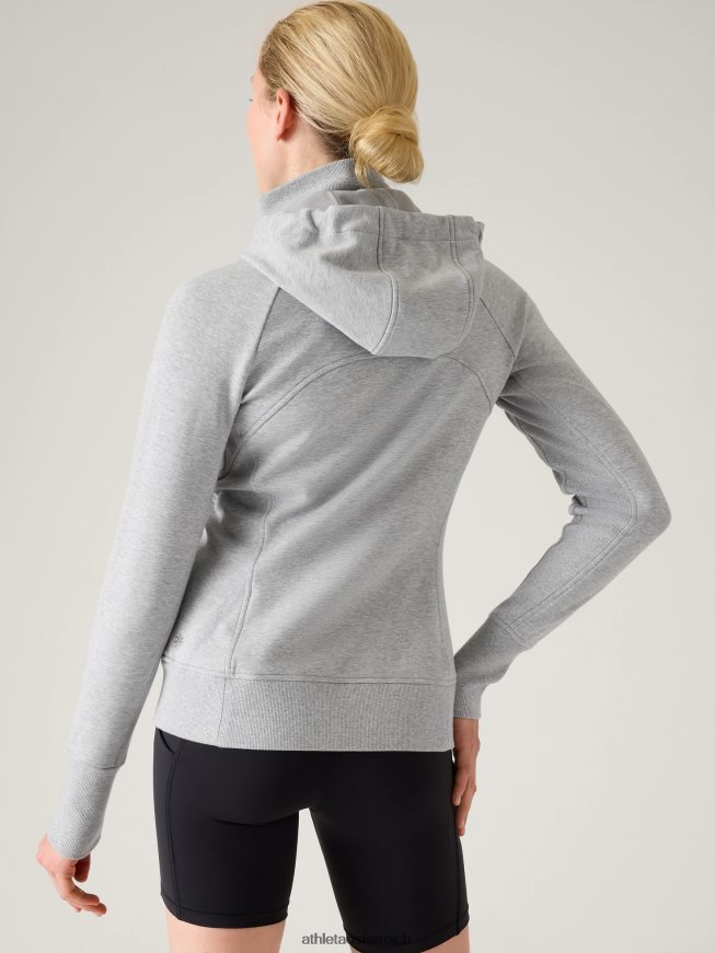 Triumph-Kapuzenpullover Frauen Athleta graues Heidekraut 82BH24567 Kleidung