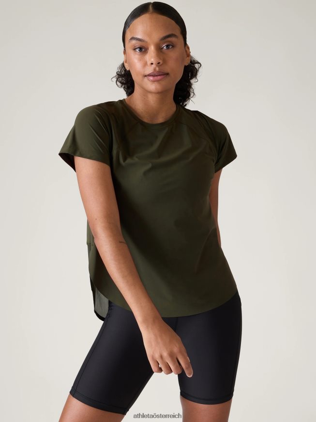 ultimatives Mesh-T-Shirt Frauen Athleta Espenolive 82BH24218 Kleidung