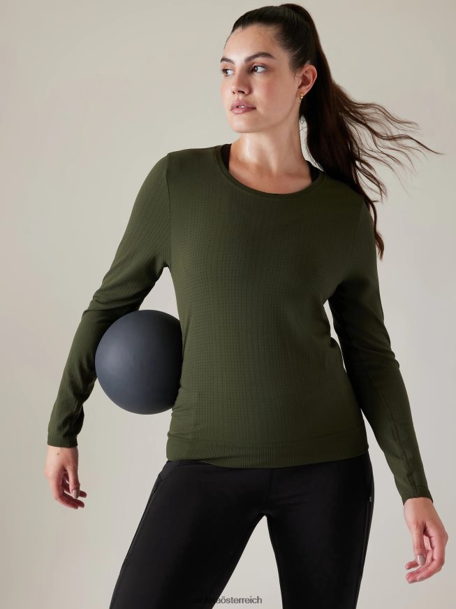 In Motion nahtloses Oberteil Frauen Athleta Espenolive 82BH24431 Kleidung