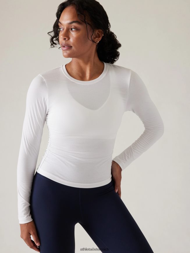 mit Leichtigkeit Cinch-Top Frauen Athleta helles Weiss 82BH24497 Kleidung