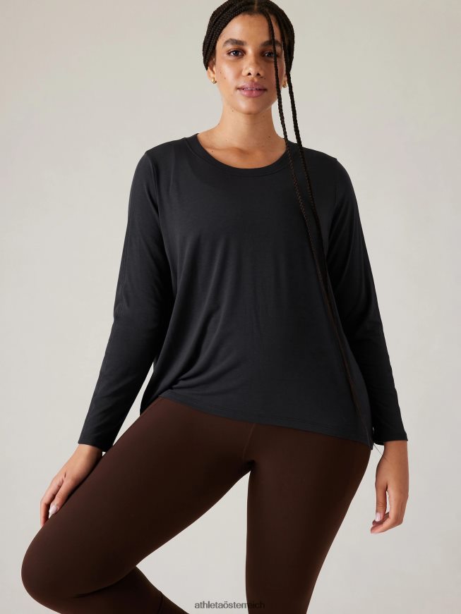 mit Leichtigkeit top Frauen Athleta Schwarz 82BH24424 Kleidung