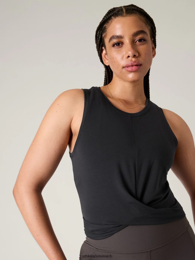 Mit Leichtigkeit Twist-Tank Frauen Athleta Schwarz 82BH24225 Kleidung