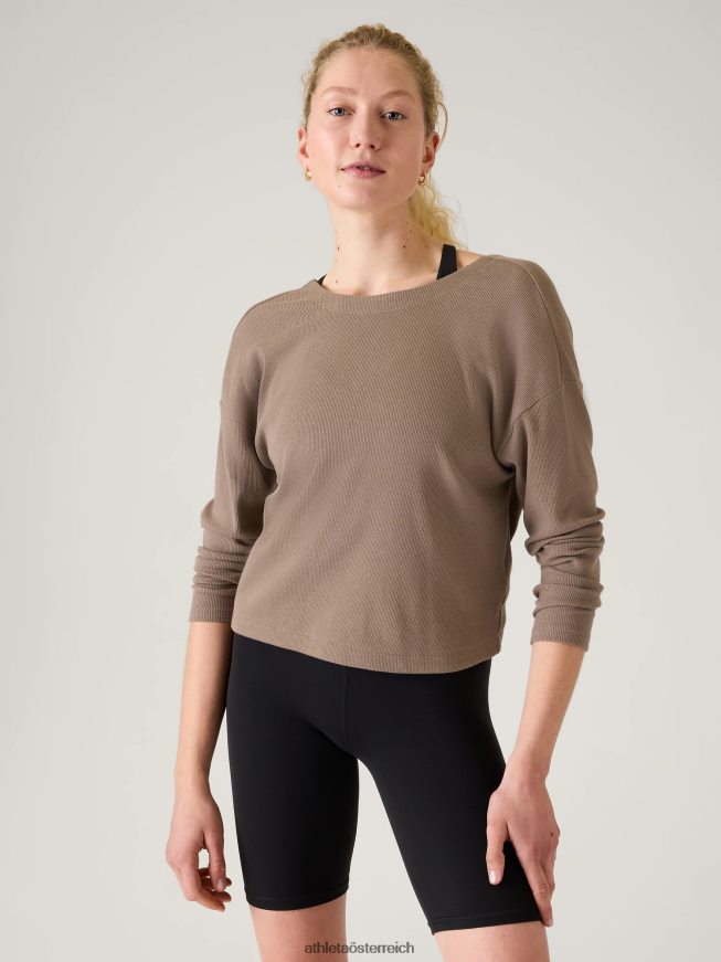 Präsenz-Twist-Sweatshirt Frauen Athleta Pyrit 82BH24464 Kleidung